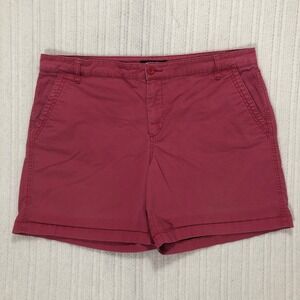 Chaps Denim Pink Cotton Blend Shorts Women's Size 14‎ Cargo Style